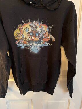 The Diamond Minecart Hoodie Unisex Size Small black graphic hoodie